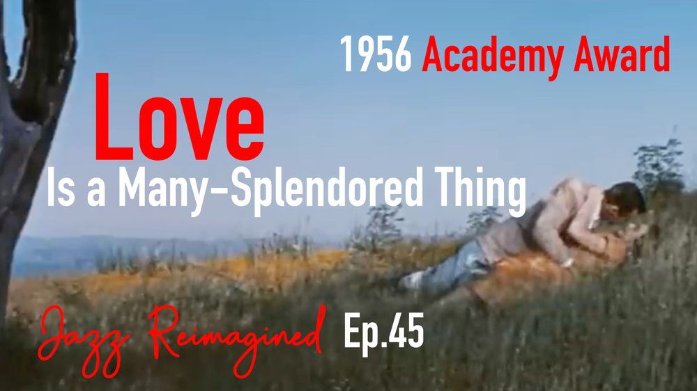 《Love Is a Many-Splendored Thing》MV 封面：兩個人躺喺山坡草地上